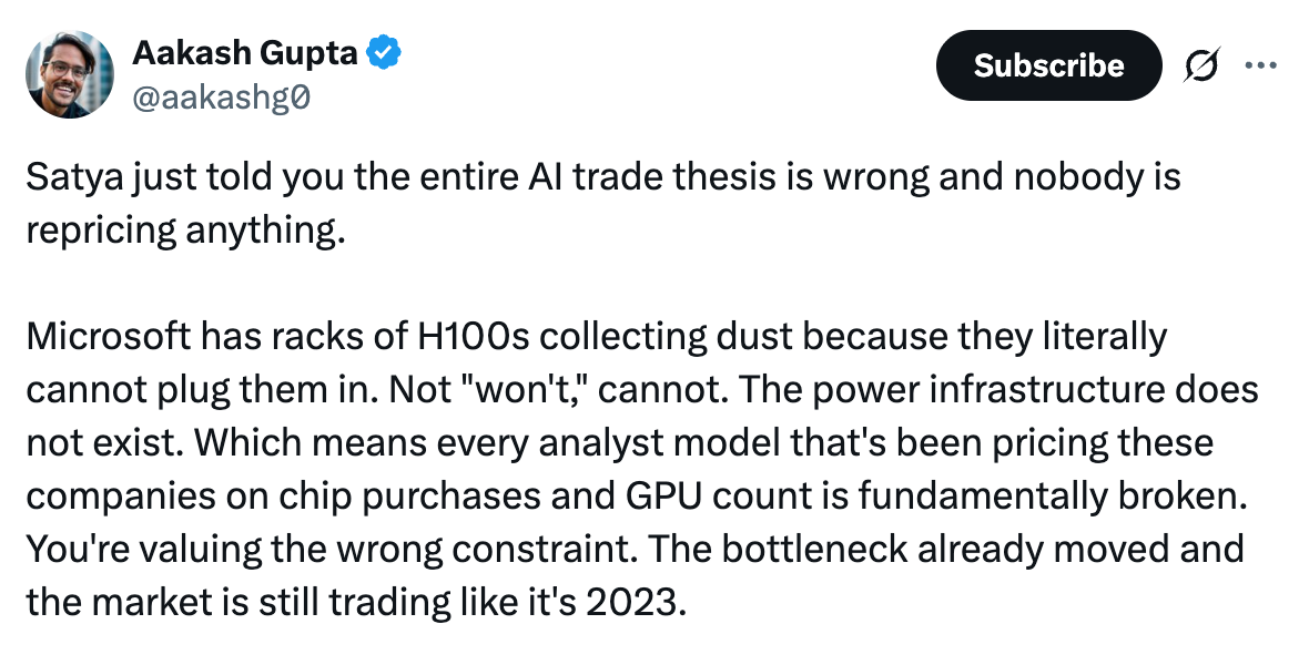 Tweet about Anthropic's 1TW TPU deal